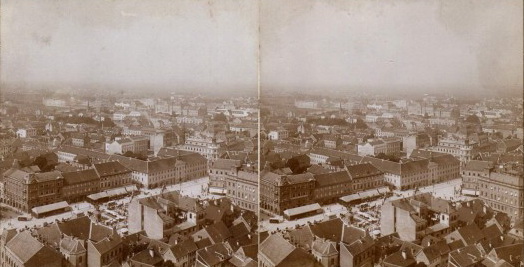 Panorama. Donji grad (stereoskopska fotografija) oko 1900. (Josip Kokalj)